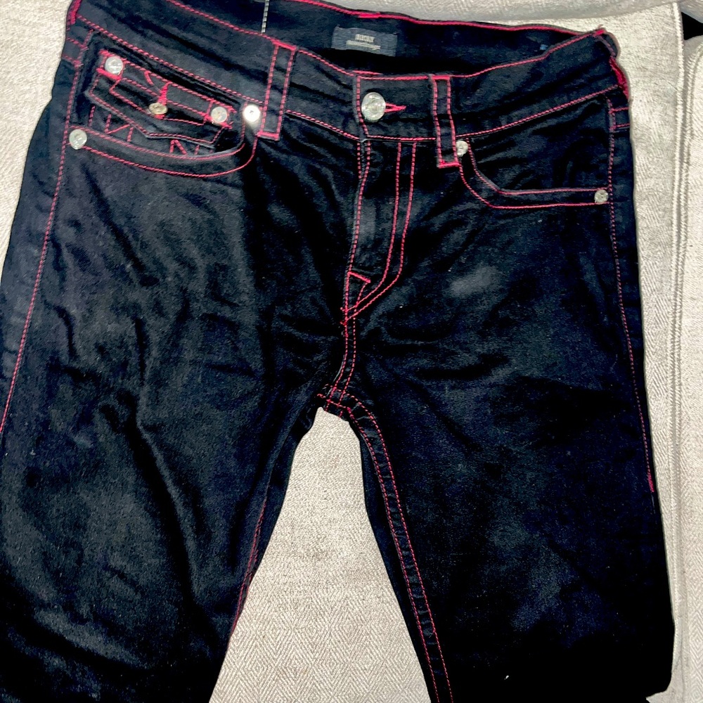 True religion burgundy jeans